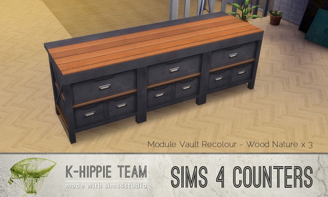 Sims 4 The Vault Module Island Counter at K hippie
