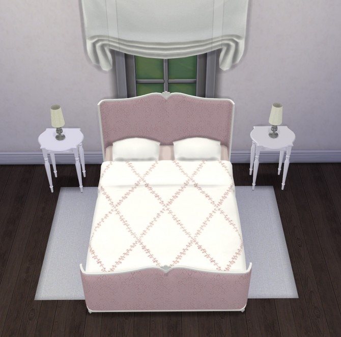 Sims 4 Recolors/Overrides of ShinoKCR’s Power of Pink Double Bed at Saudade Sims