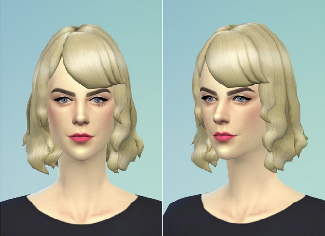 Sims 4 Girl medium wavy hair C2F V2 at Rusty Nail