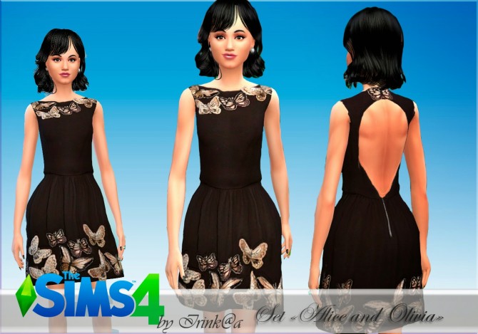 Sims 4 Alice and Olivia dresses set at Irink@a