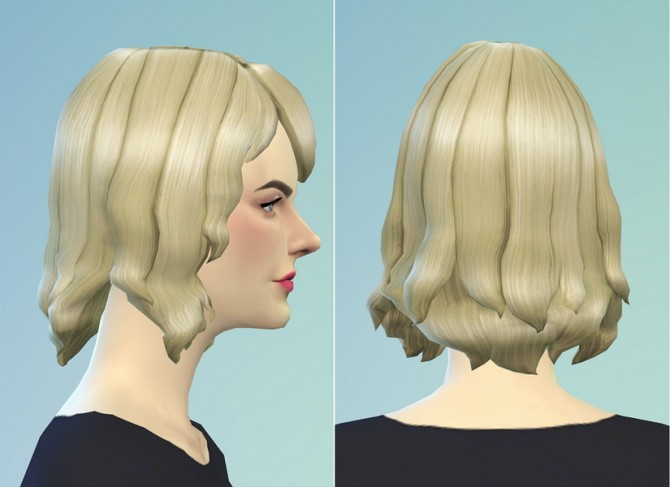 Sims 4 Girl medium wavy hair C2F V2 at Rusty Nail