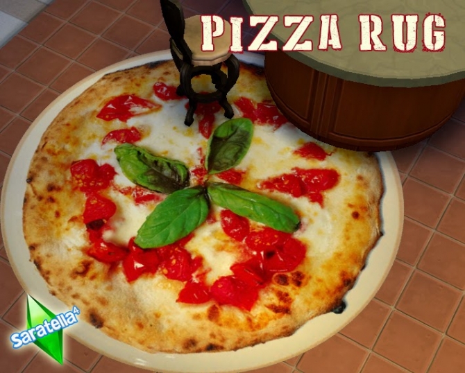 Sims 4 Pizza Rug at Saratella’s Place