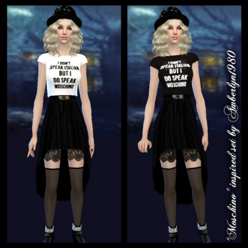 Skirt and top set at Amberlyn Designs » Sims 4 Updates