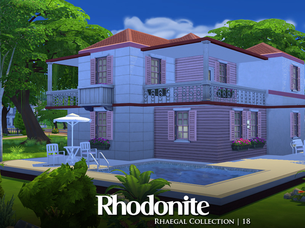 Sims 4 Rhodonite house by Rhaegal at TSR