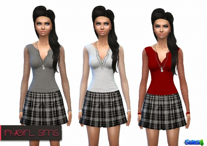 Sims 4 Mesh Sleeve Skull Shirt at NyGirl Sims
