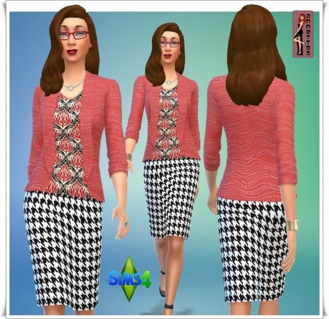 Sims 4 Alexandra Shirt & Jacket at Annett’s Sims 4 Welt