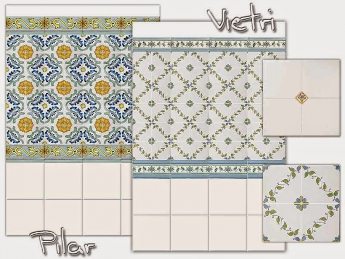 Sims 4 Vietri ceramics by Pilar at SimControl