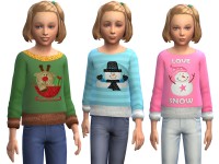 Oversized Top with Holiday Appliques by Weeky at TSR
