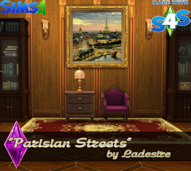 Sims 4 Parisian Streets paintings at Ladesire