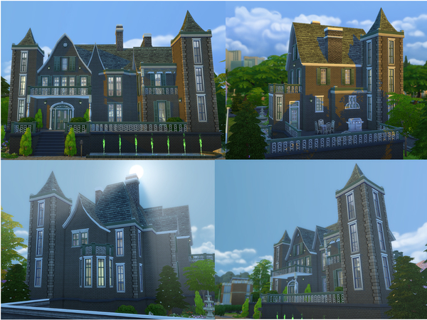 Sims 4 Le Manoir Gothique house by Ineliz at TSR