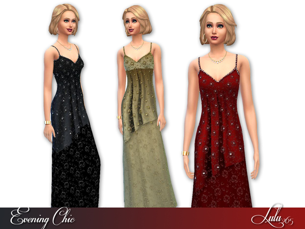Sims 4 Evening Chic dress by Lulu265 at TSR
