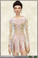 Pale Pink Silk dress by Fashion Victim at Blacky’s Sims Zoo