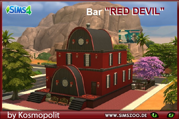 Sims 4 The Red Devil bar by Kosmopolit at Blacky’s Sims Zoo