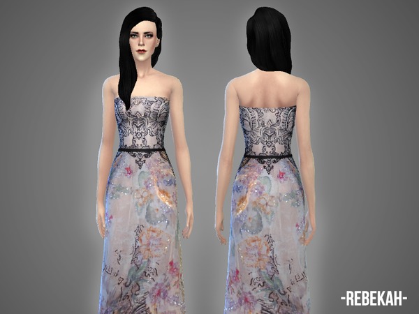 Sims 4 Rebekah gown by April at TSR