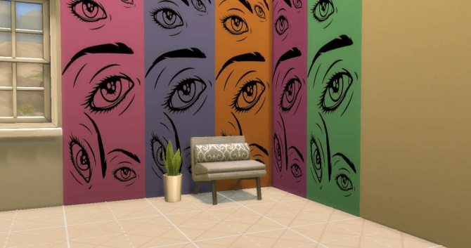 Sims 4 Paintings and walls at Custom a Sims
