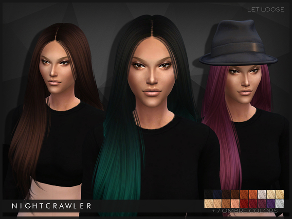 Sims 4 Let Loose hair by Nightcrawler at TSR