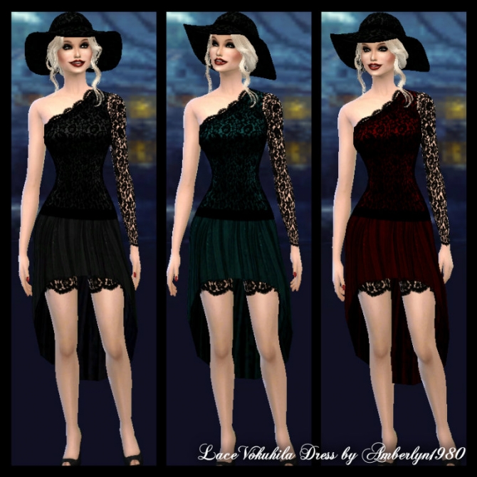 Sims 4 Lace dress at    select a Sites   