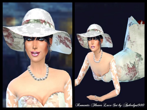 Sims 4 Romantic Flower Lace Set at Amberlyn Designs