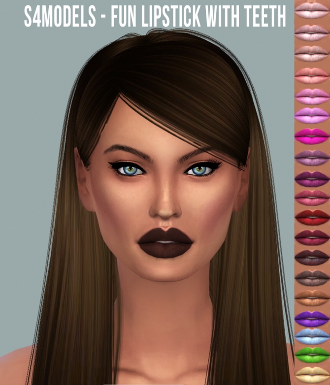 Sims 4 Fun Lipstick With Teeth at S4 Models