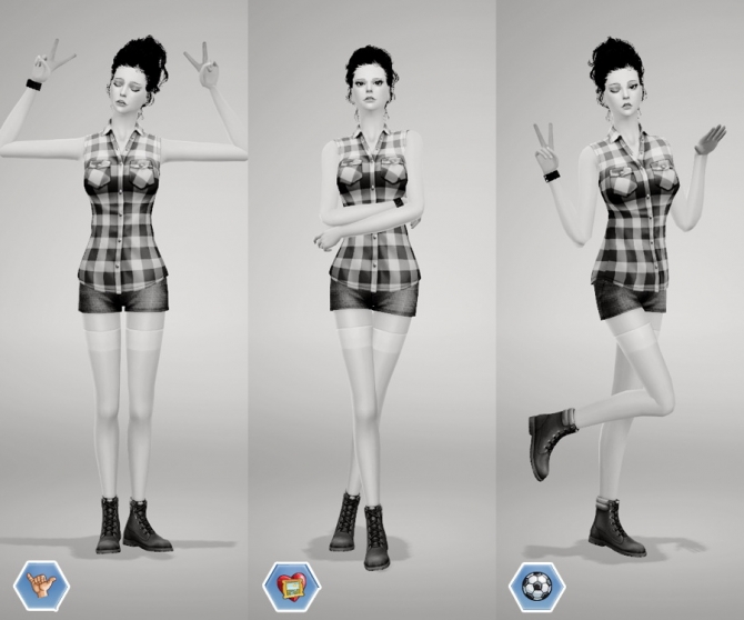 Sims 4 GIRL’S SIMPLE CAS POSES at LILO Sims4
