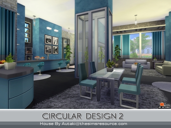 Sims 4 Circular Modern Design2 house by autaki at TSR