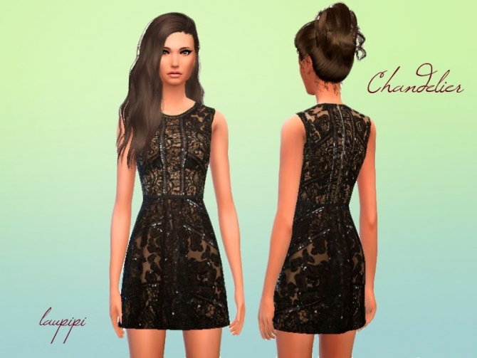 Sims 4 Chandelier dress at Laupipi