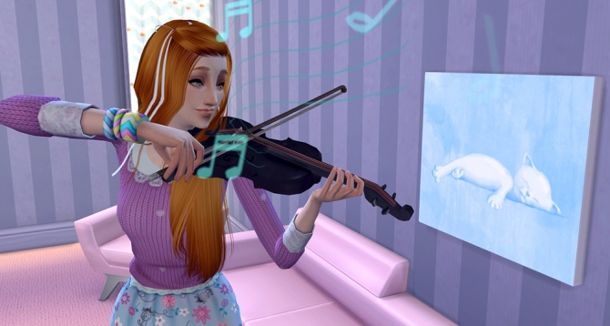 Sims 4 Black violin at manuea Pinny