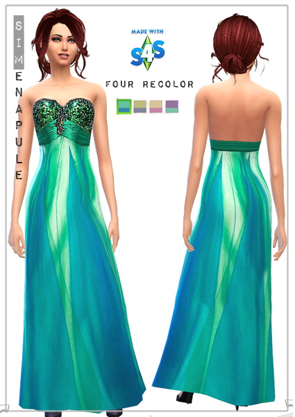 Sims 4 Two formal dresses at Simenapule