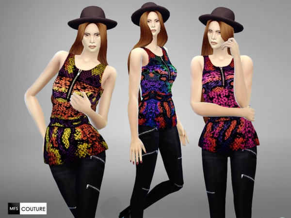 Sims 4 MFS Abstract Top by MissFortune at TSR