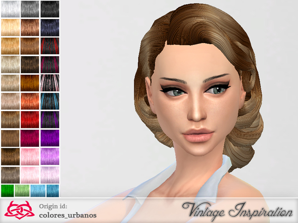 Sims 4 Victory Rolls 04 hair by Colores Urbanos at TSR