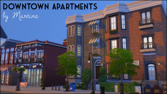 Sims 4 Downtown apartments at Martine’s Simblr