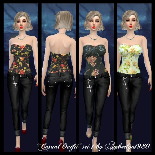 Sims 4 Casual outfit set 3 at Amberlyn Designs