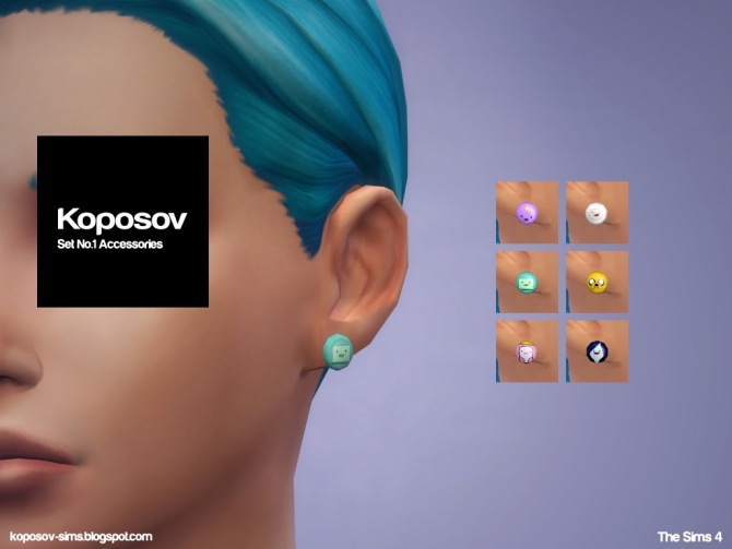 Sims 4 Set No.1 earrings at Koposov