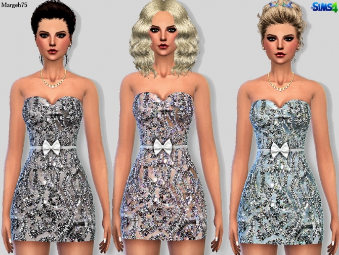 Sims 4 Secret Sequin Dress by Margie at Sims Addictions