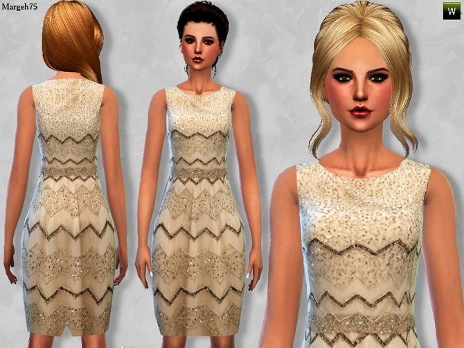 Sims 4 Sparkle Dress by Margie at Sims Addictions