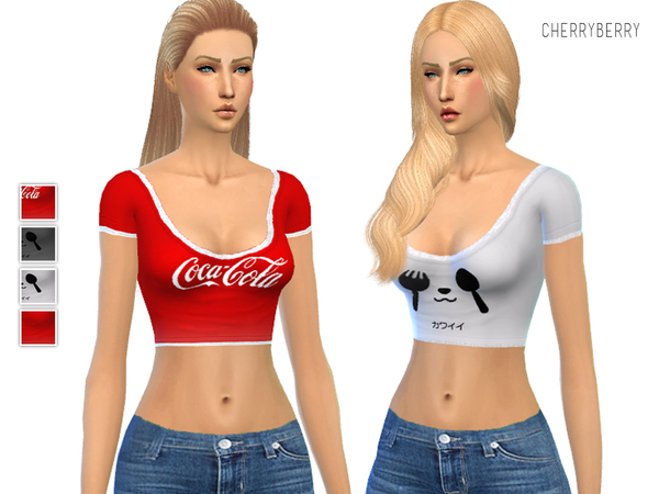 Sims 4 Game top by CherryBerrySim at TSR