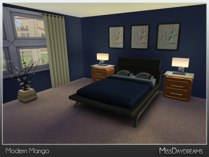 Sims 4 Modern Mango house at MissDaydreams’ Creations
