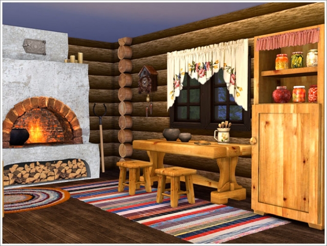 Sims 4 Forest hut set at Sims by Severinka