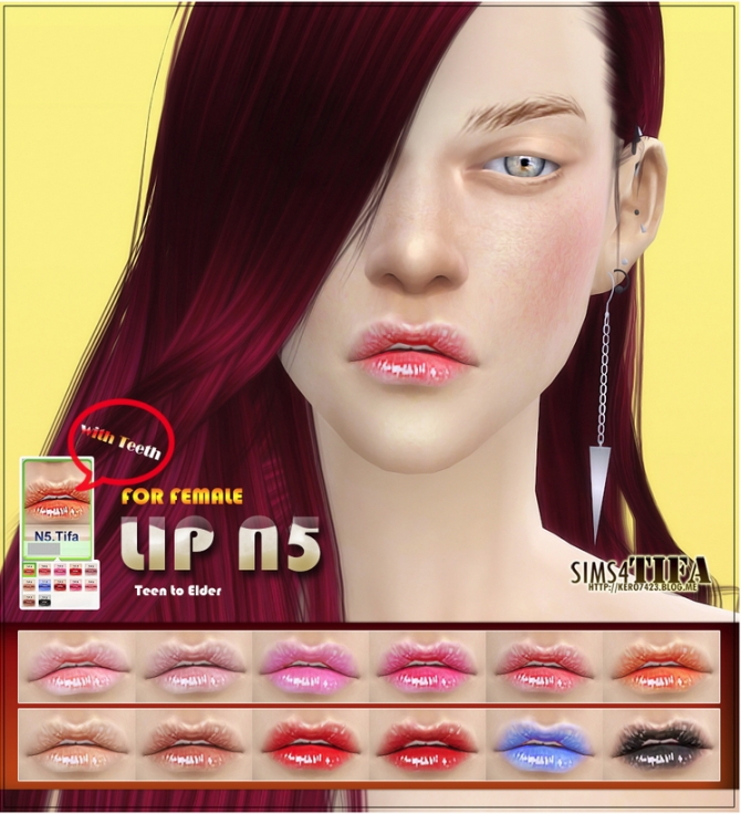 Sims 4 Lips N5 at Tifa Sims