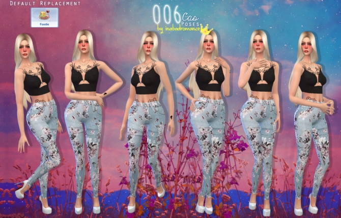 Sims 4 006 CAS poses at In a bad Romance