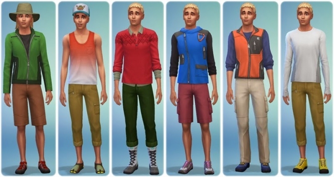 Sims 4 Outdoor Retreat Clothes and hairstyles at Annett’s Sims 4 Welt