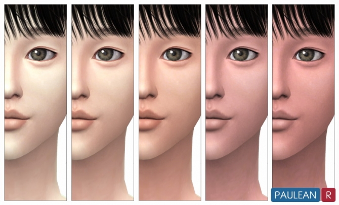 Sims 4 Asia face detail 2.0 + skintone at Paulean R