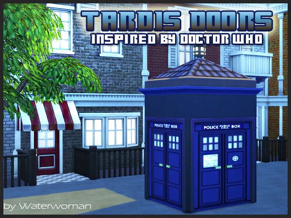 Sims 4 Doctor Who TARDIS doors at Akisima