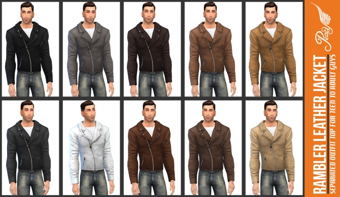 Sims 4 Rambler Leather Jacket at Simsational Designs