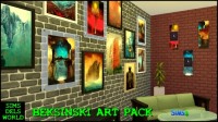 Beksiński paints and clocks at SimsDelsWorld