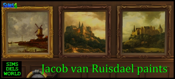Sims 4 Jacob van Ruisdael paints at SimsDelsWorld