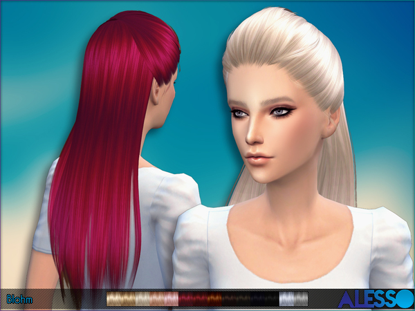 Sims 4 Blohm Hair by Alesso at TSR