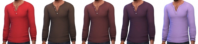 Sims 4 Basic Henley, cleaner version at Simsontherope