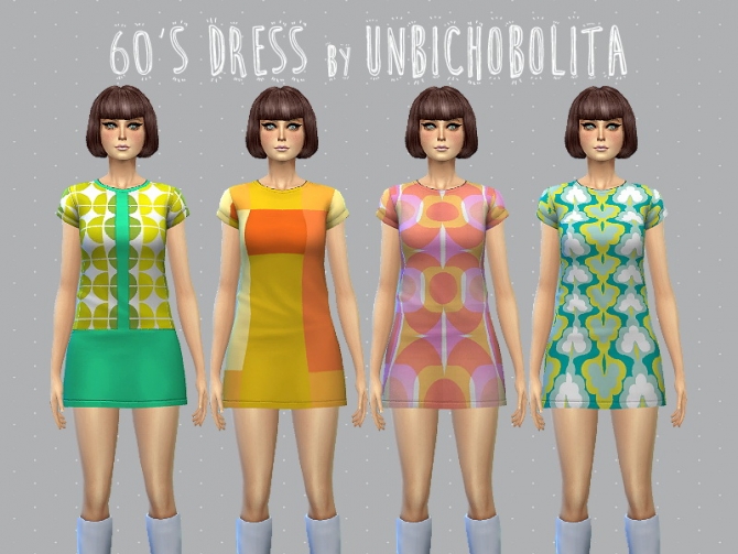 Sims 4 60s dress at Un bichobolita