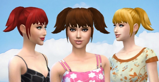 Sims 4 High Pigtails at My Stuff